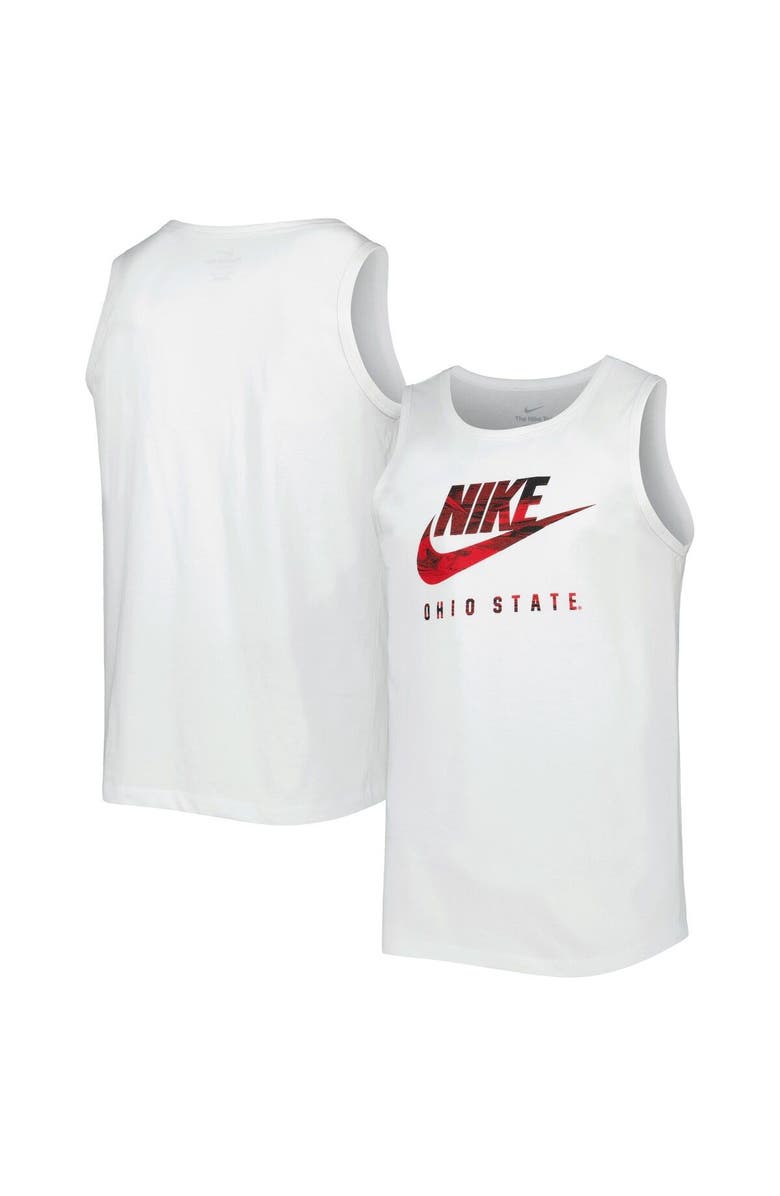 Nike Men's Nike White Ohio State Buckeyes Spring Break Futura Performance Tank Top, Main, color, 
