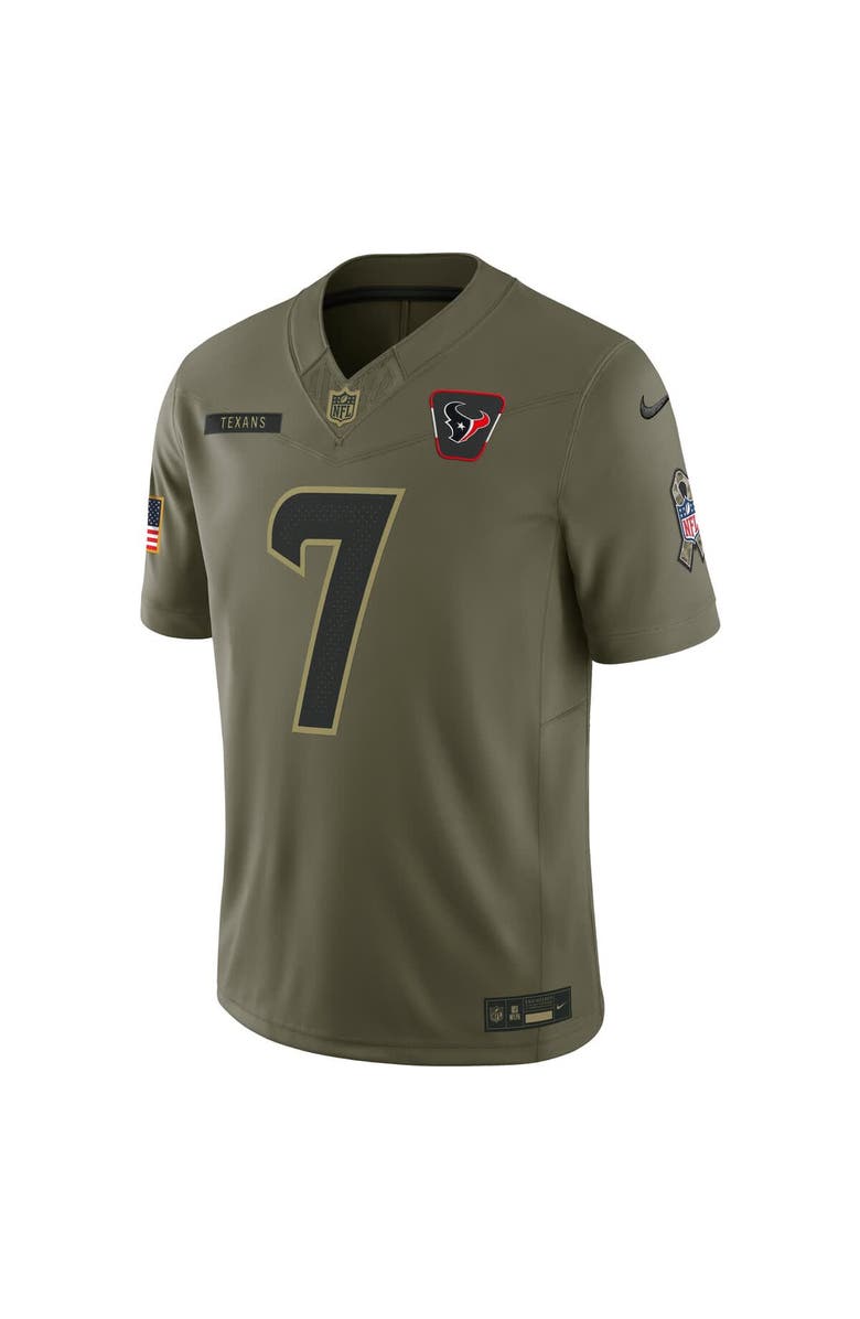 Nike Men's Nike C.J. Stroud Olive Houston Texans 2025 Salute to Service Limited Jersey, Alternate, color, Olive