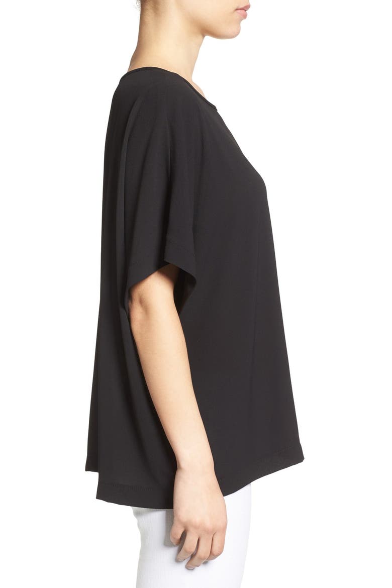 Elbow Sleeve Top, Alternate, color, BLACK