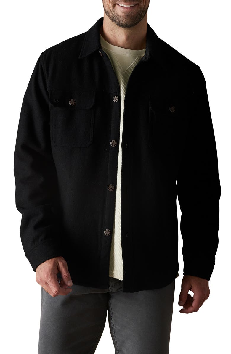 The Normal Brand Brightside Flannel Lined Workwear Jacket, Main, color, Black