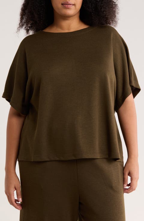 Short Sleeve Sweater (Plus)