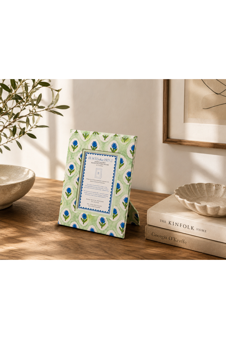 Block Print Photo Frame, Alternate, color, Mint