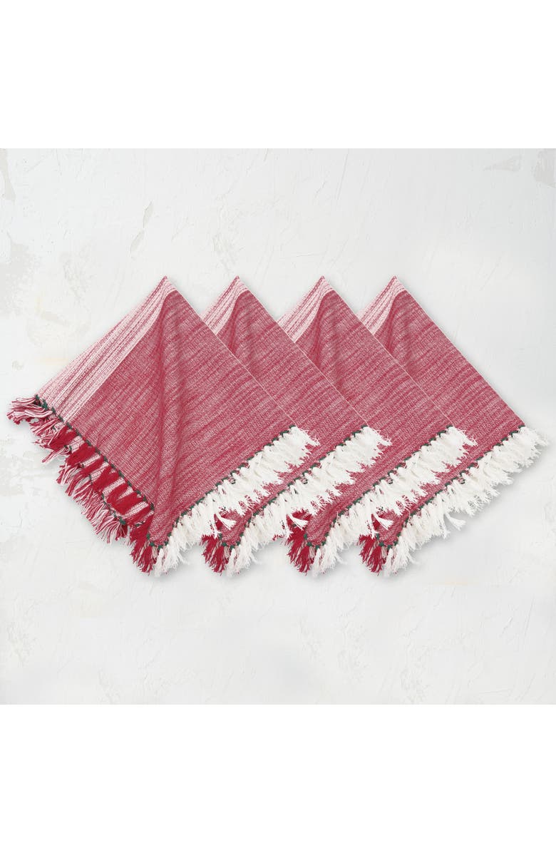 carol & frank Kerbey Ruby Napkins Set of 4, Main, color, Red