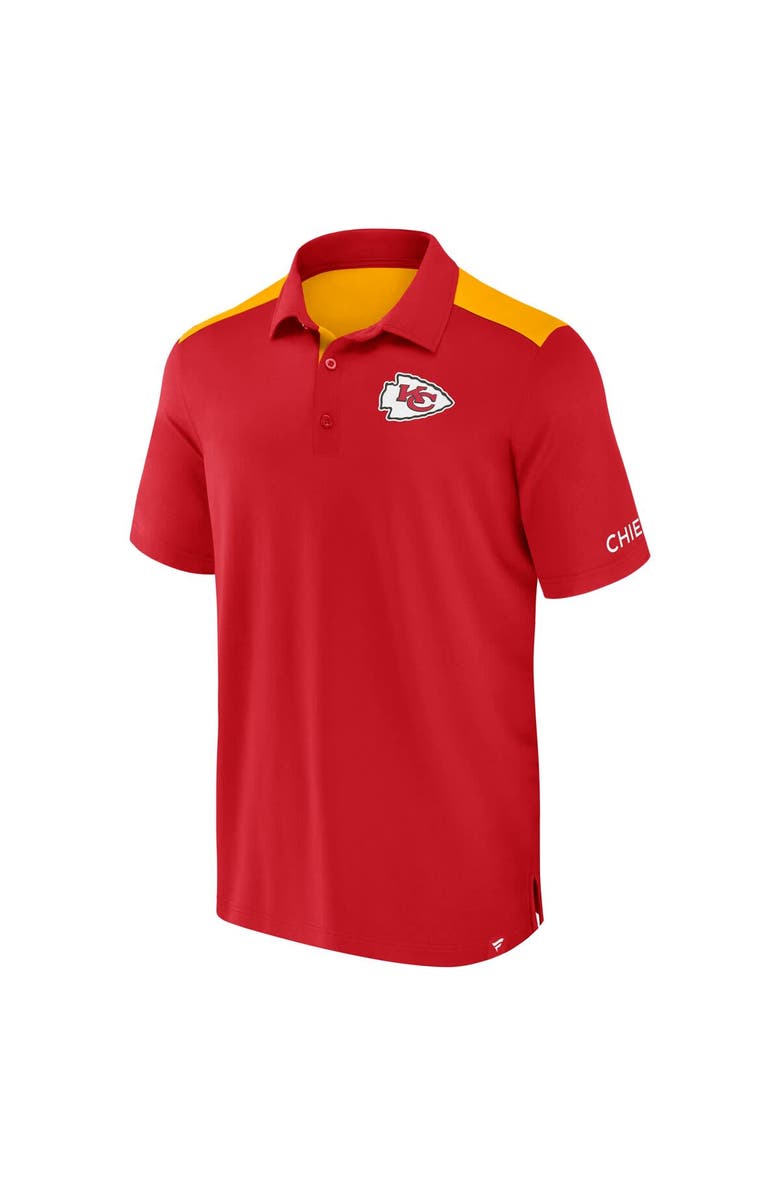 FANATICS Men's Fanatics Red/Gold Kansas City Chiefs Colorblock Polo, Alternate, color,