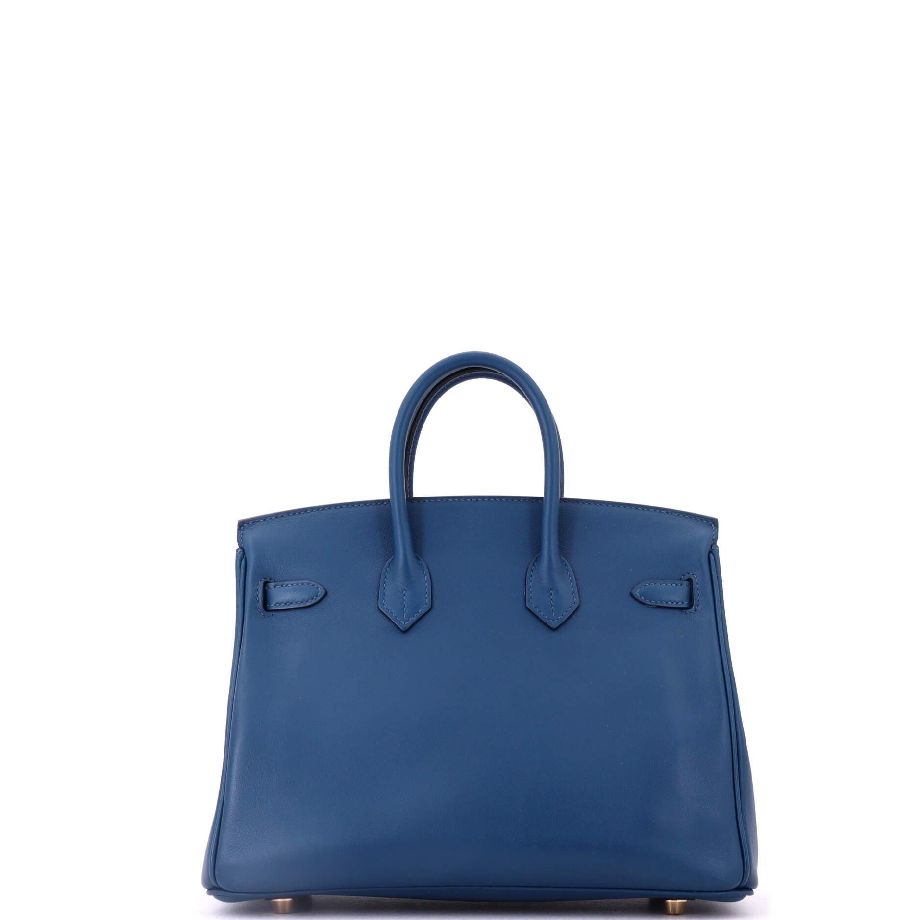 Pre-Owned Hermes Birkin Handbag Blue Swift with Gold Hardware 25, Alternate, color, Deep Blue