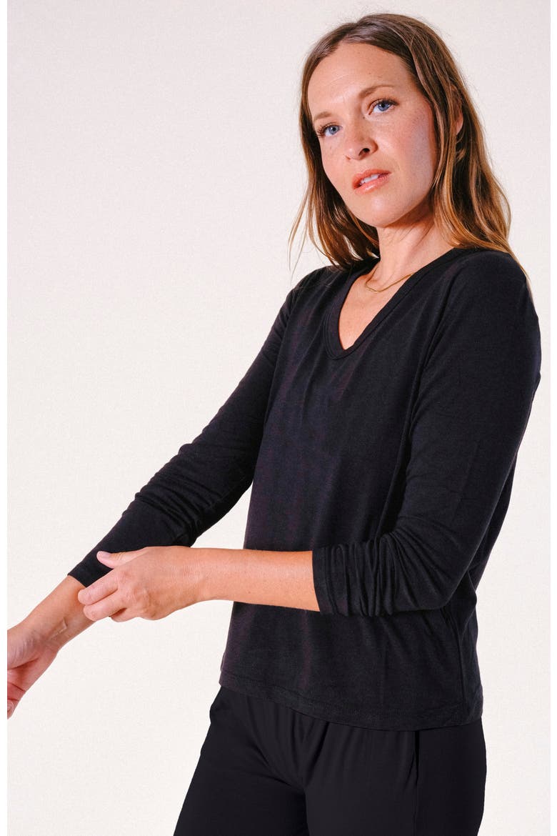 Plus Toni PJ Shirt, Alternate, color, Black