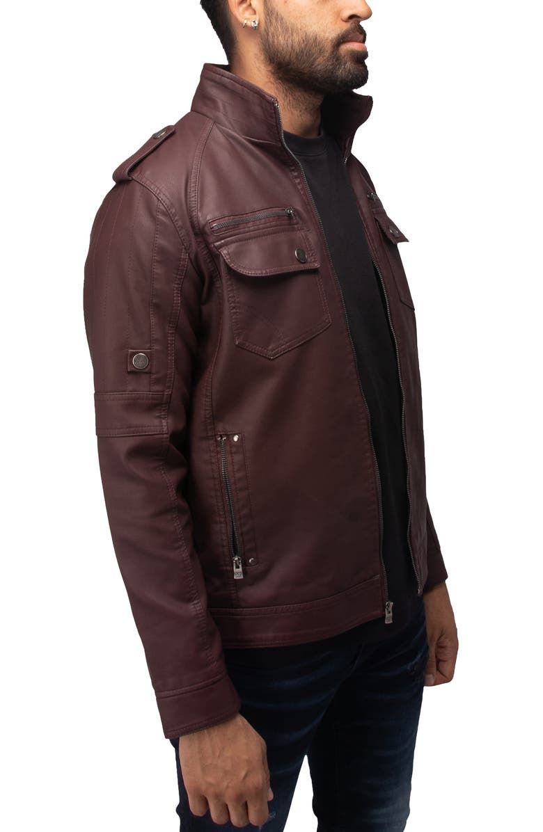 XRAY Faux Leather Utility Jacket, Alternate, color, 