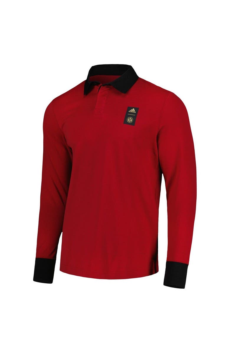 adidas Men's adidas 2023 Player Red Atlanta United FC Travel Long Sleeve Polo, Alternate, color, Red