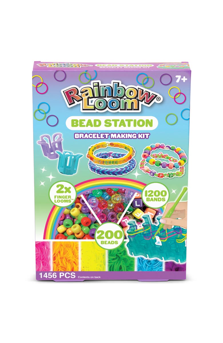 Rainbow Loom Bead Station 1200 Bands, 200 Beads, Loom Kit, Kids 7+, Alternate, color, Multicolored