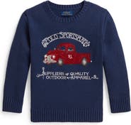 Polo Ralph Lauren Kids' Polo Sportsman Intarsia Cotton Sweater