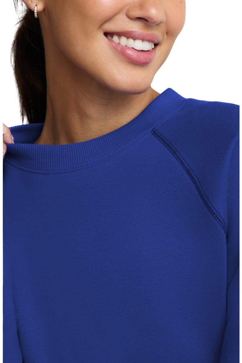Luxefleece Colorblocked Sweatshirt, Alternate, color, ULTRA BLUE COLOR BLOCK