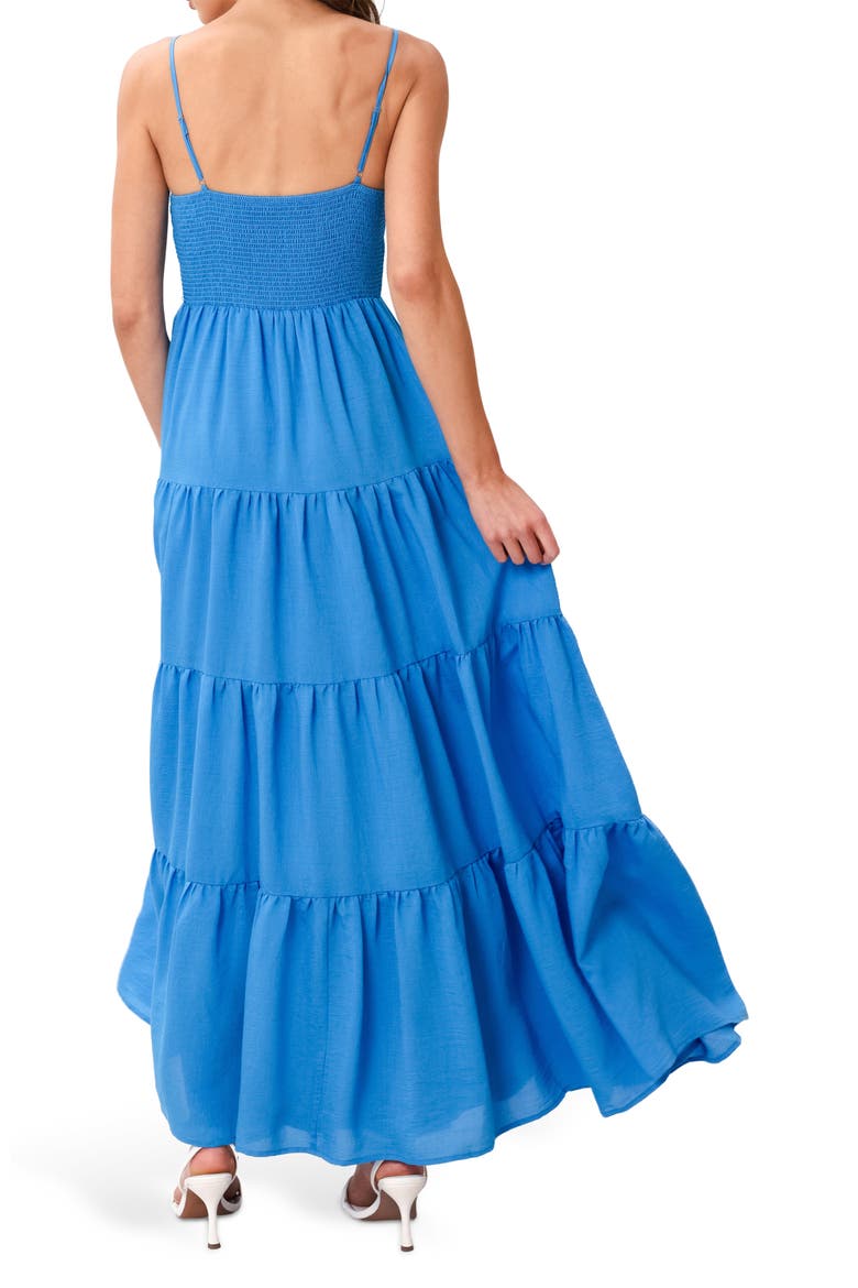 Mixed Lace Maxi Dress, Alternate, color, BLUE