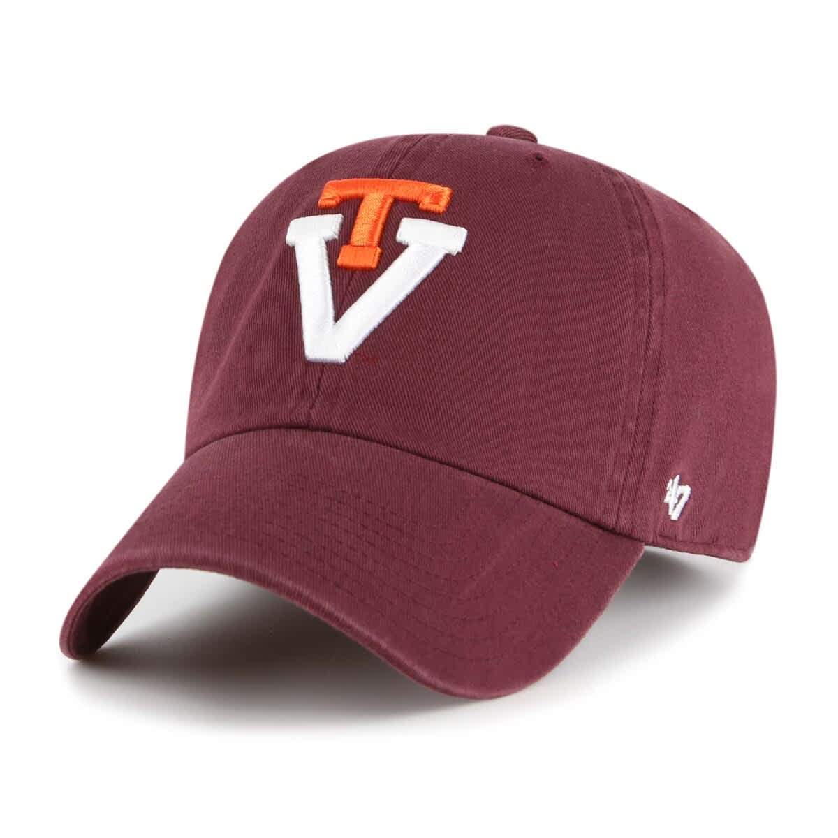 '47 Men's '47 Maroon Virginia Tech Hokies Vault Clean Up Adjustable Hat ...
