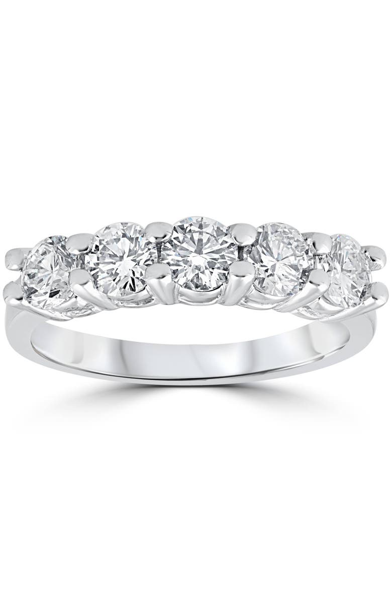 Bliss Diamond 1 1/5 ct Five Stone Diamond Wedding Womens Ring 14K Gold Lab Grown, Main, color, 14K White Gold