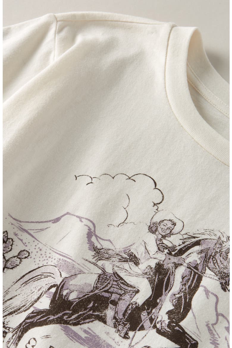 Kids' Crop Cotton Graphic T-Shirt, Alternate, color, IVORY JEWEL ARIZONA