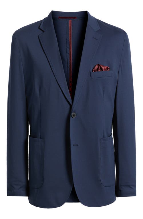 Johnston & Murphy Xc Flex Twill Knit Sport Coat In Navy
