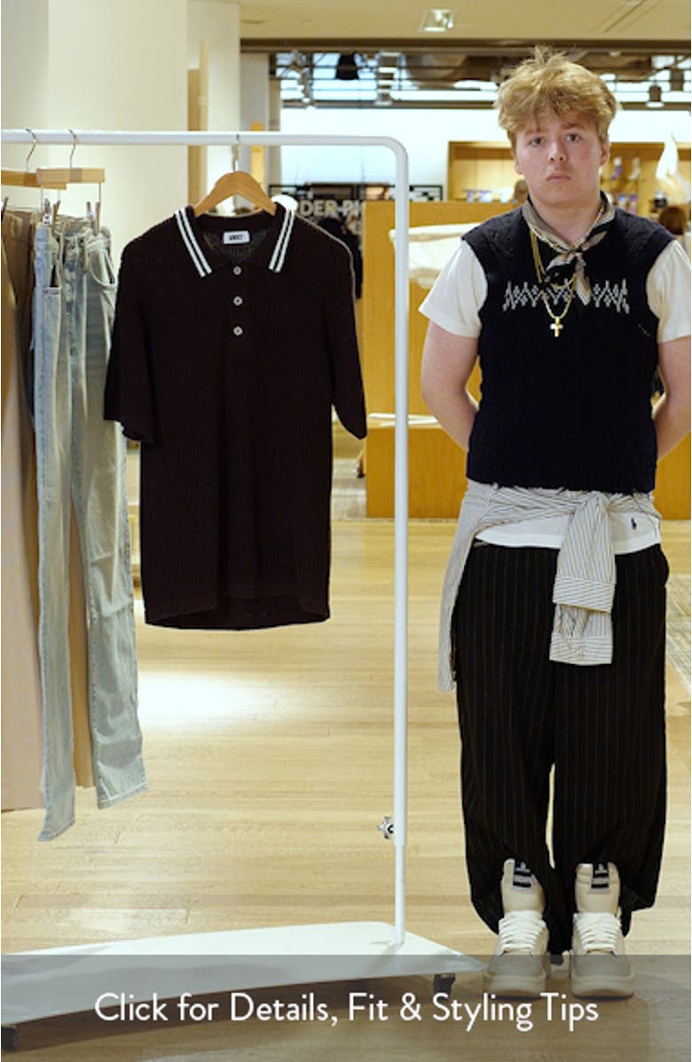 English Rib Cotton Polo Sweater, sales video thumbnail