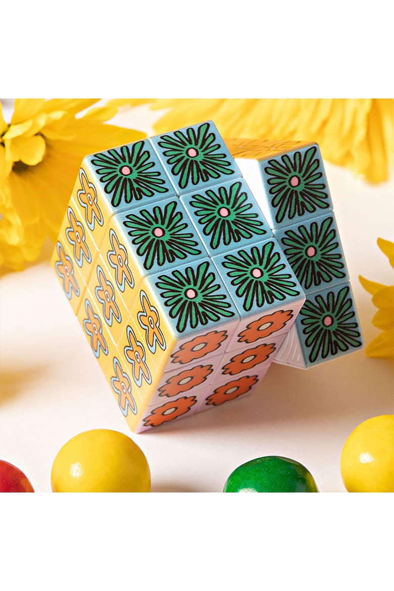 Art Cube Flower Pop 6 Sided Puzzle Game, Alternate, color, Multicolored