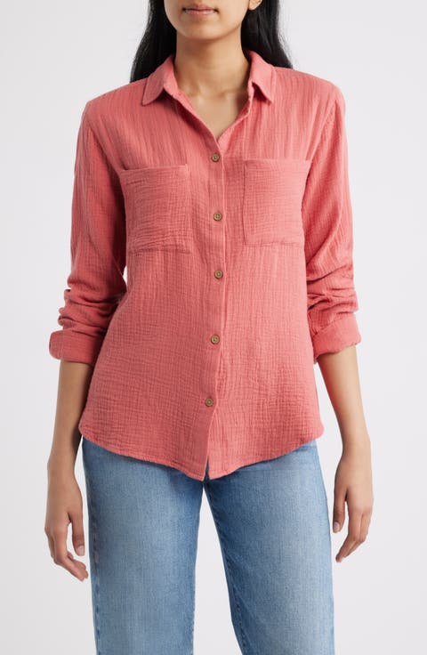 Micaela Cotton Button-Up Shirt