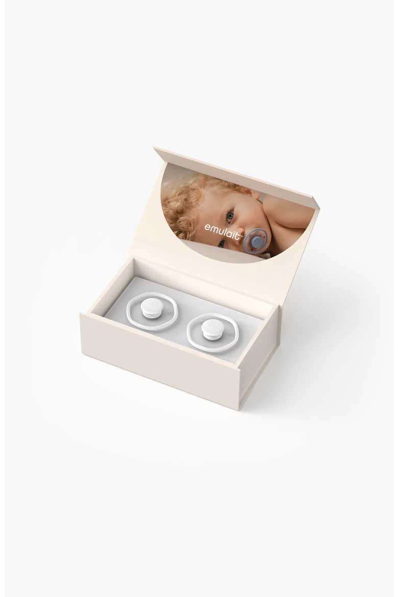 The Emulait Pacifier 0-6 Months 2-Pack, Alternate, color, White