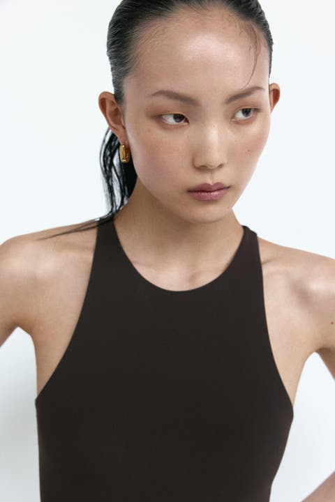 Sleeveless thong bodysuit