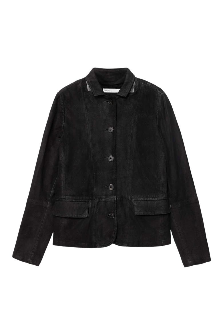 Surveya Leather Blazer, Alternate, color, BLACK