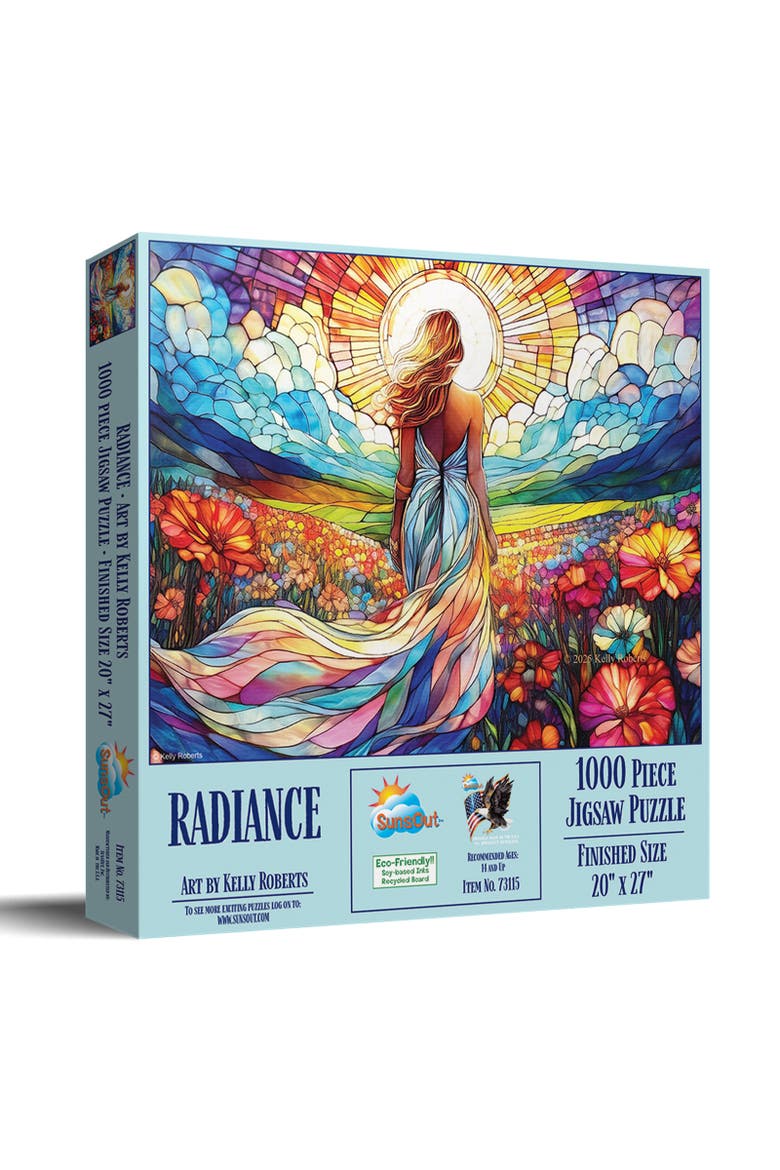 Radiance Stained Glass 1000 piece Jigsaw Puzzle for Adults, Main, color, Multicolor