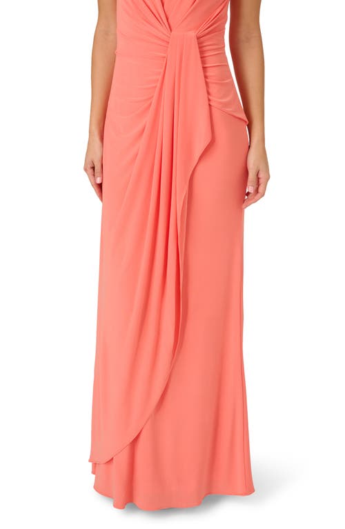 ADRIANNA PAPELL ADRIANNA PAPELL ONE-SHOULDER JERSEY GOWN 