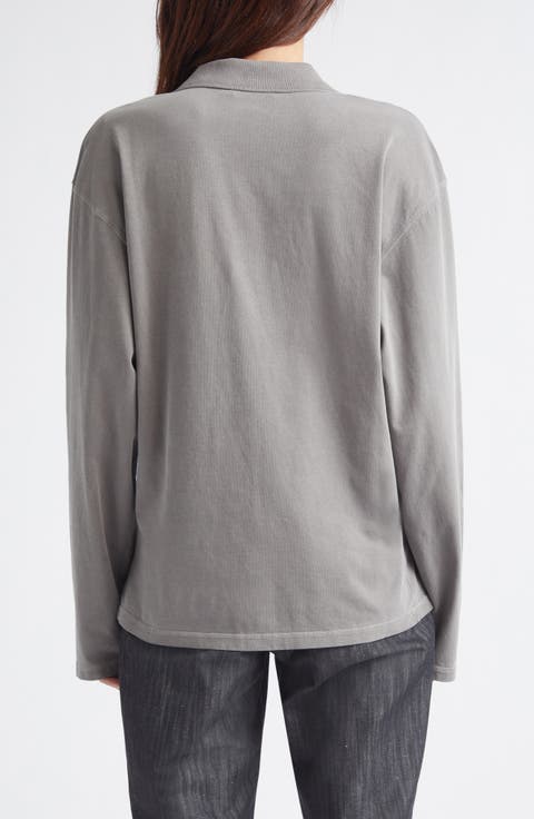 Mori Long Sleeve Organic Cotton Polo