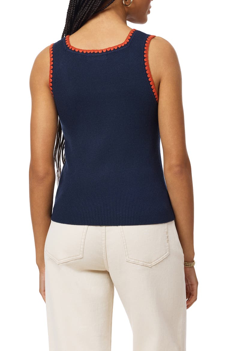 Embroidered Trim Sweater Tank, Alternate, color, BLACK IRIS