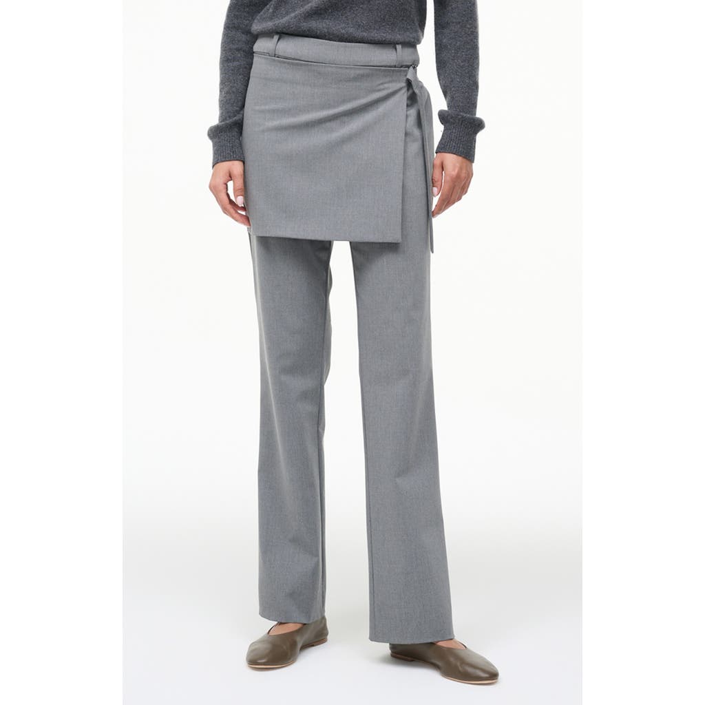 Staud Hannah Panel Detail Pants In Gray