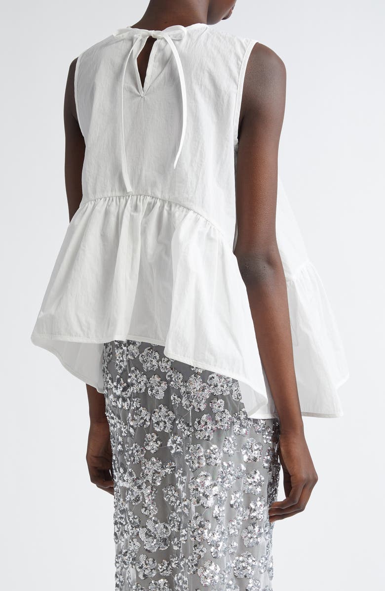 Cecilie Bahnsen Asta Ruffle Taffeta Top, Alternate, color,