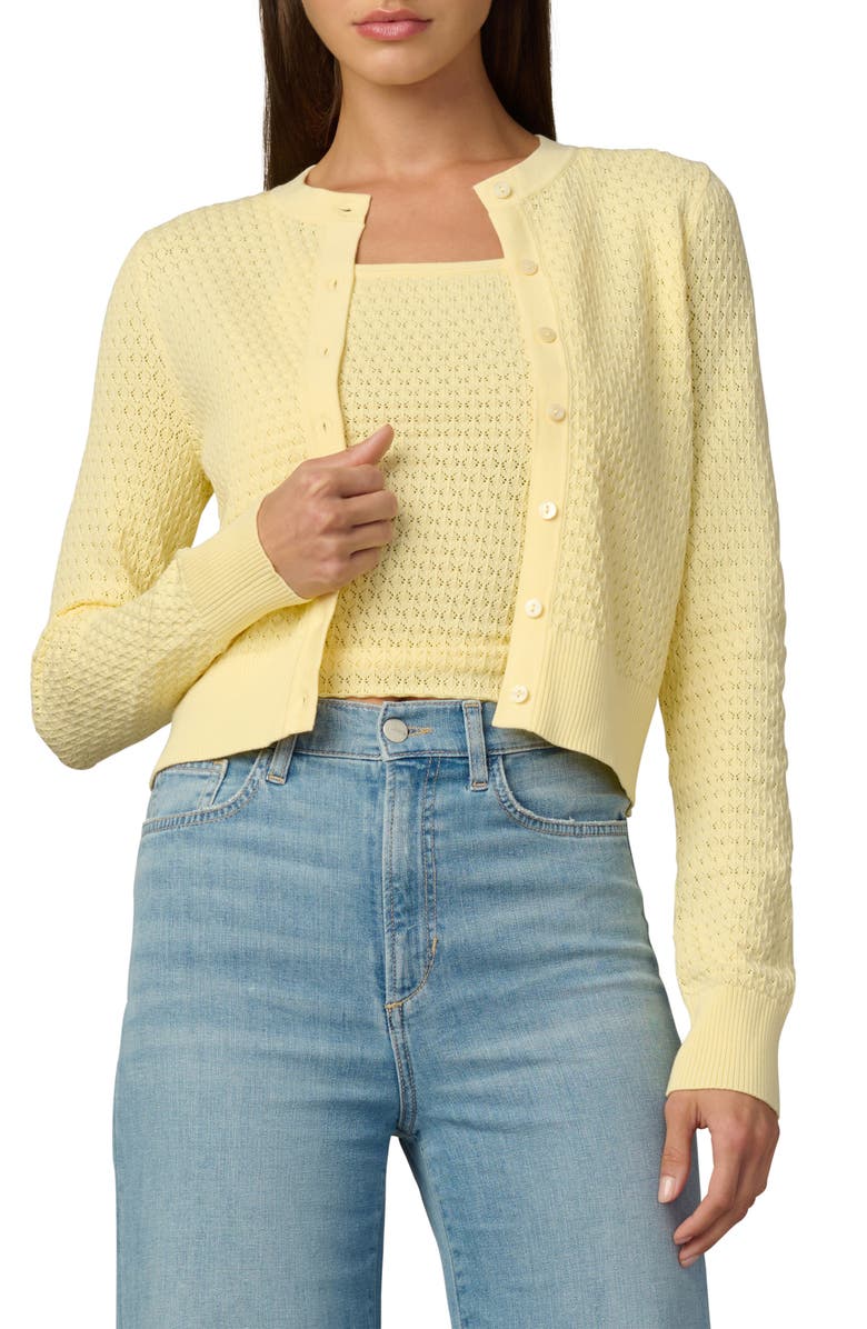 Joe's The Pointelle Dani Cardigan, Main, color, Sunshine
