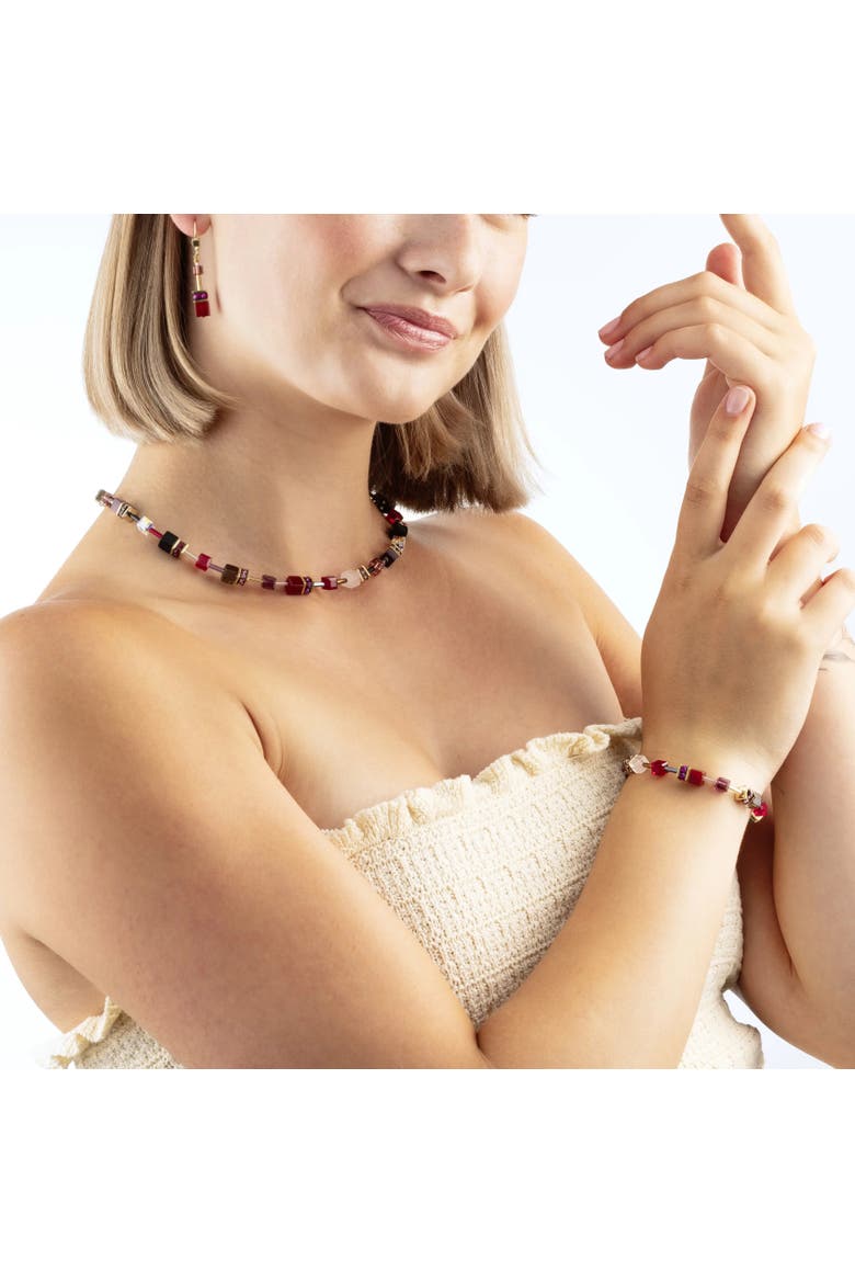 Geocube® Iconic Precious Earring, Alternate, color, Festive Red