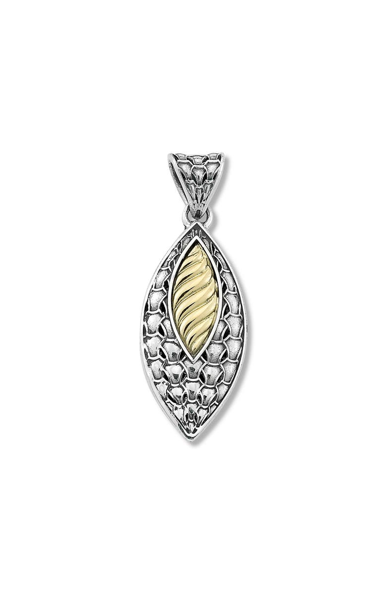 SAMUEL B. 18K Gold & Sterling Silver Marquise Shape Pendant, Main, color, Silver And Gold