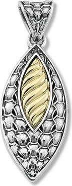 SAMUEL B. 18K Gold & Sterling Silver Marquise Shape Pendant