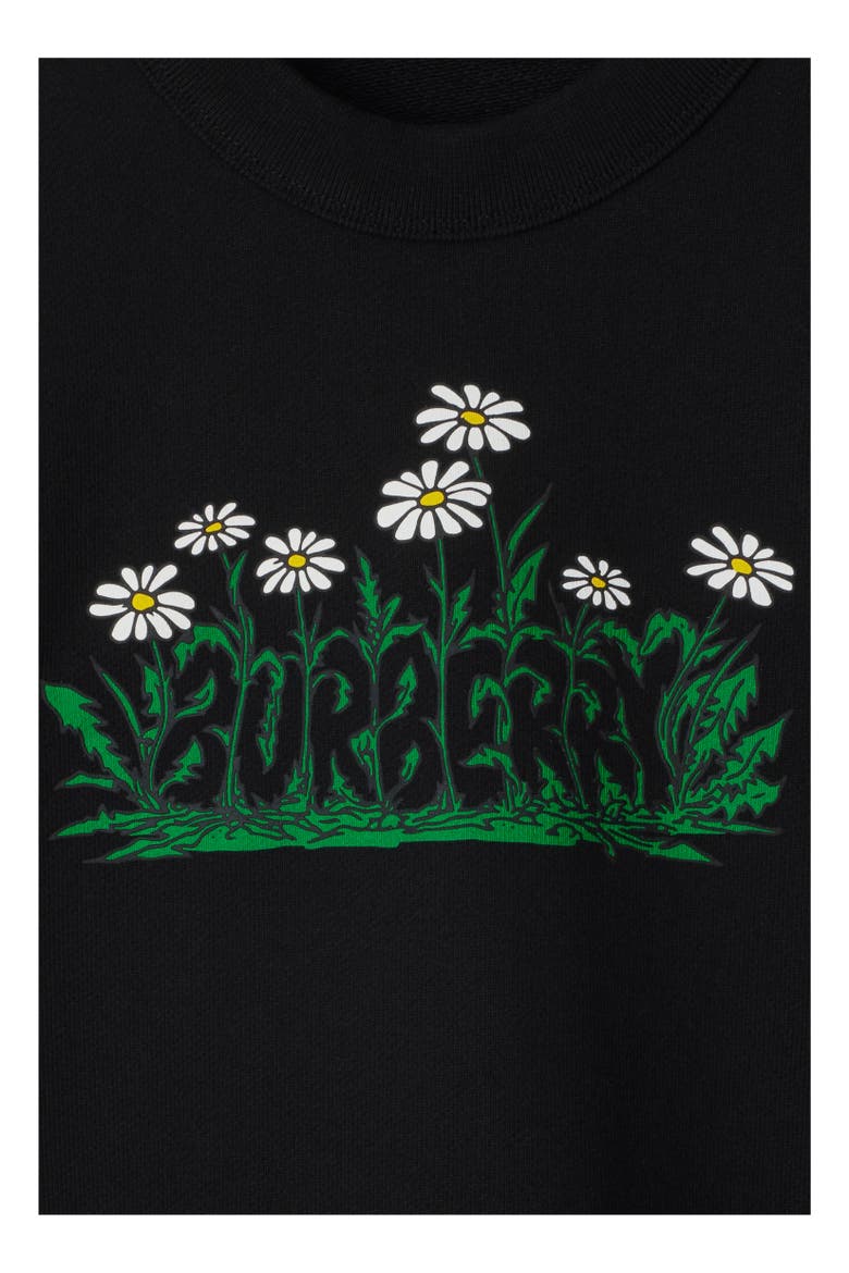 Daisy Logo Cotton Sweatshirt, Alternate, color, Black