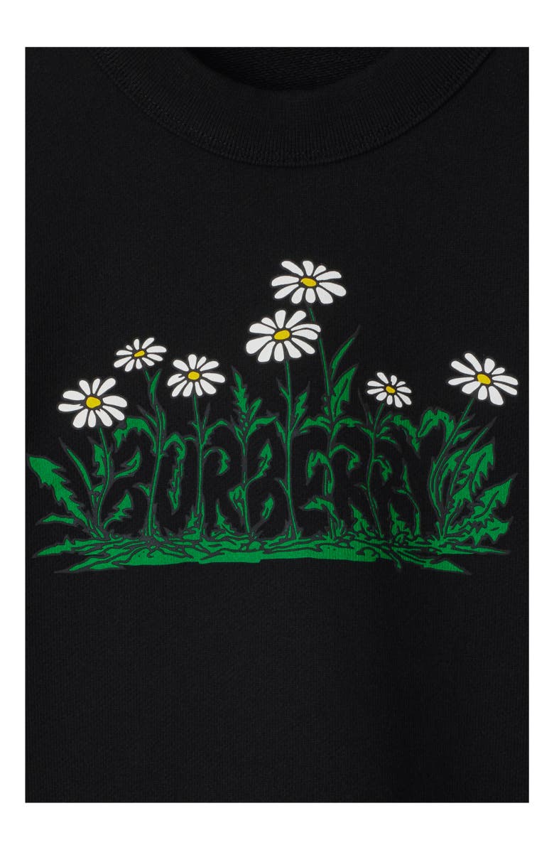 Burberry Daisy Logo Cotton Sweatshirt, Alternate, color,