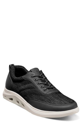 Nunn Bush Ponte Knit Moc Toe Sneaker In Black Multi