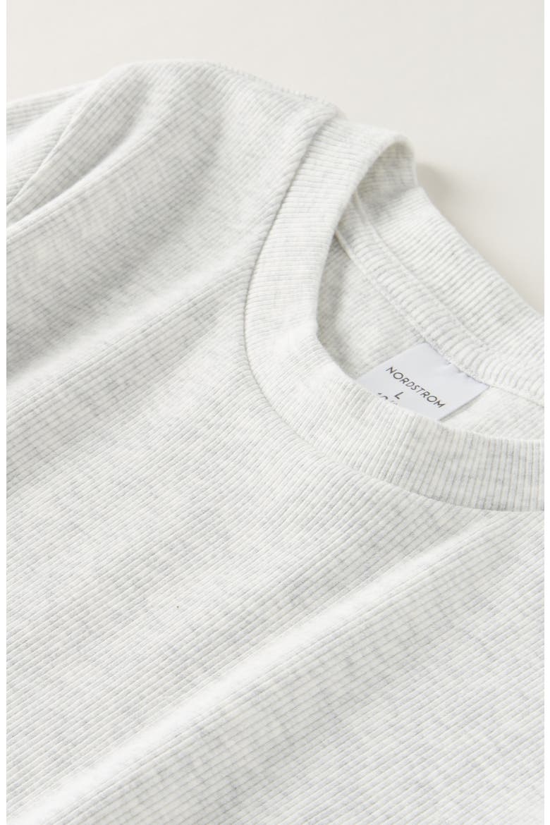 Kids' Rib Short Sleeve Shirt, Alternate, color, GREY OYSTER LIGHT HEATHER