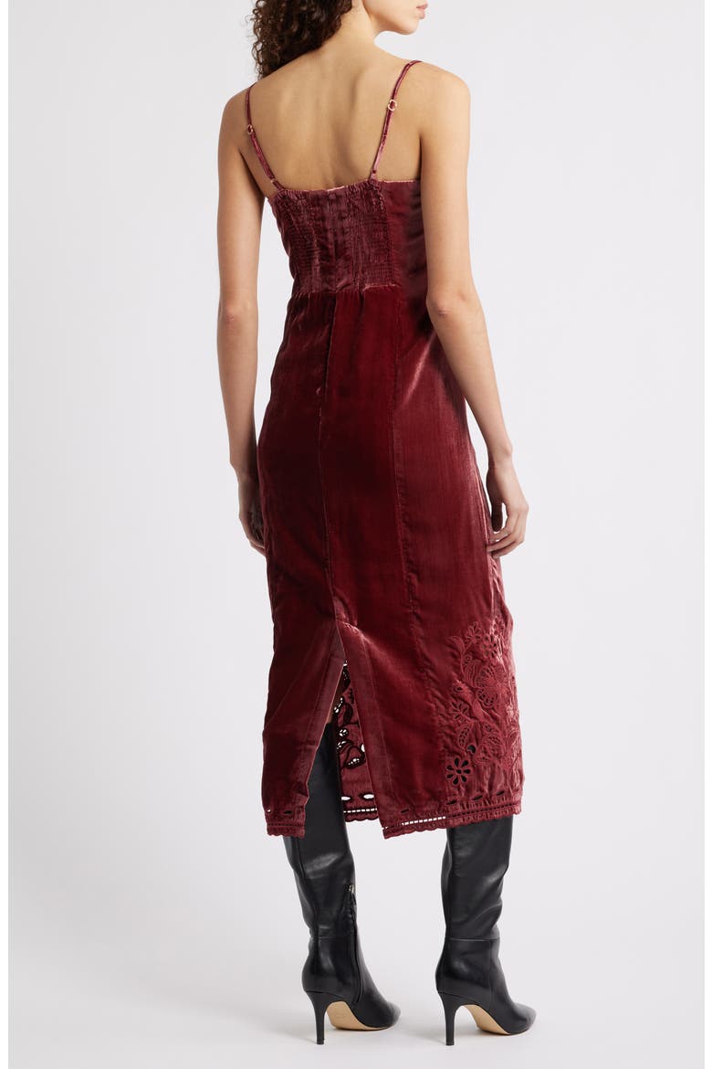 Burgundy Floral Cut Out Party Dress, Alternate, color, BURGUNDY