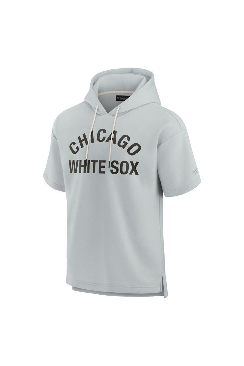 Unisex Fanatics Signature Gray Chicago White Sox Elements Super Soft Fleece Short Sleeve Pullover Hoodie, Alternate, color, Gray