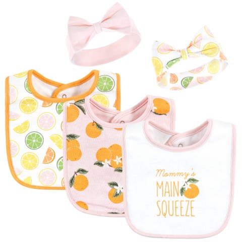 Soft Cotton Bib & Headwear Duo Set