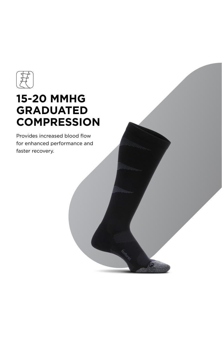 Feetures Graduated Compression Light Cushion Knee High Compression Socks, Alternate, color, Black
