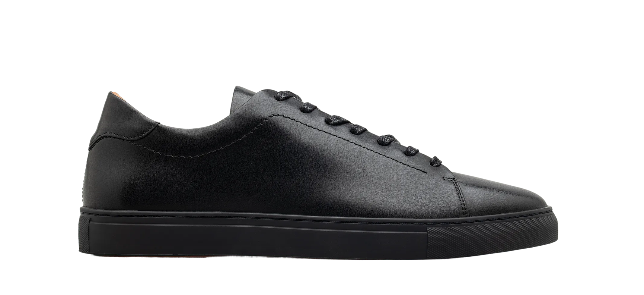 Jack Erwin Wesley Leather Low-Top Sneaker, Main, color, Black Leather