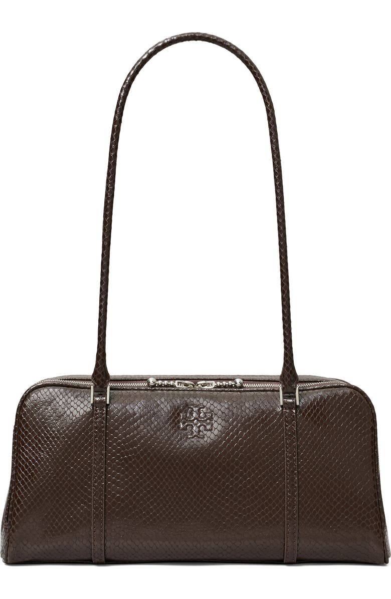 Tory Burch Marshmallow Croc Embossed LeatherShoulder Bag, Main, color,