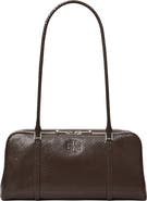 Tory Burch Marshmallow Croc Embossed LeatherShoulder Bag