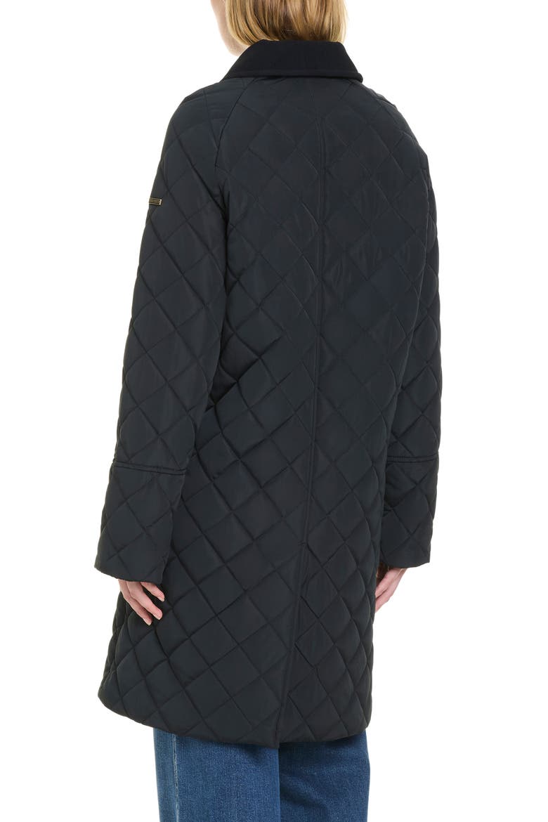 Water Resistant Quilted Coat, Alternate, color, BLACK