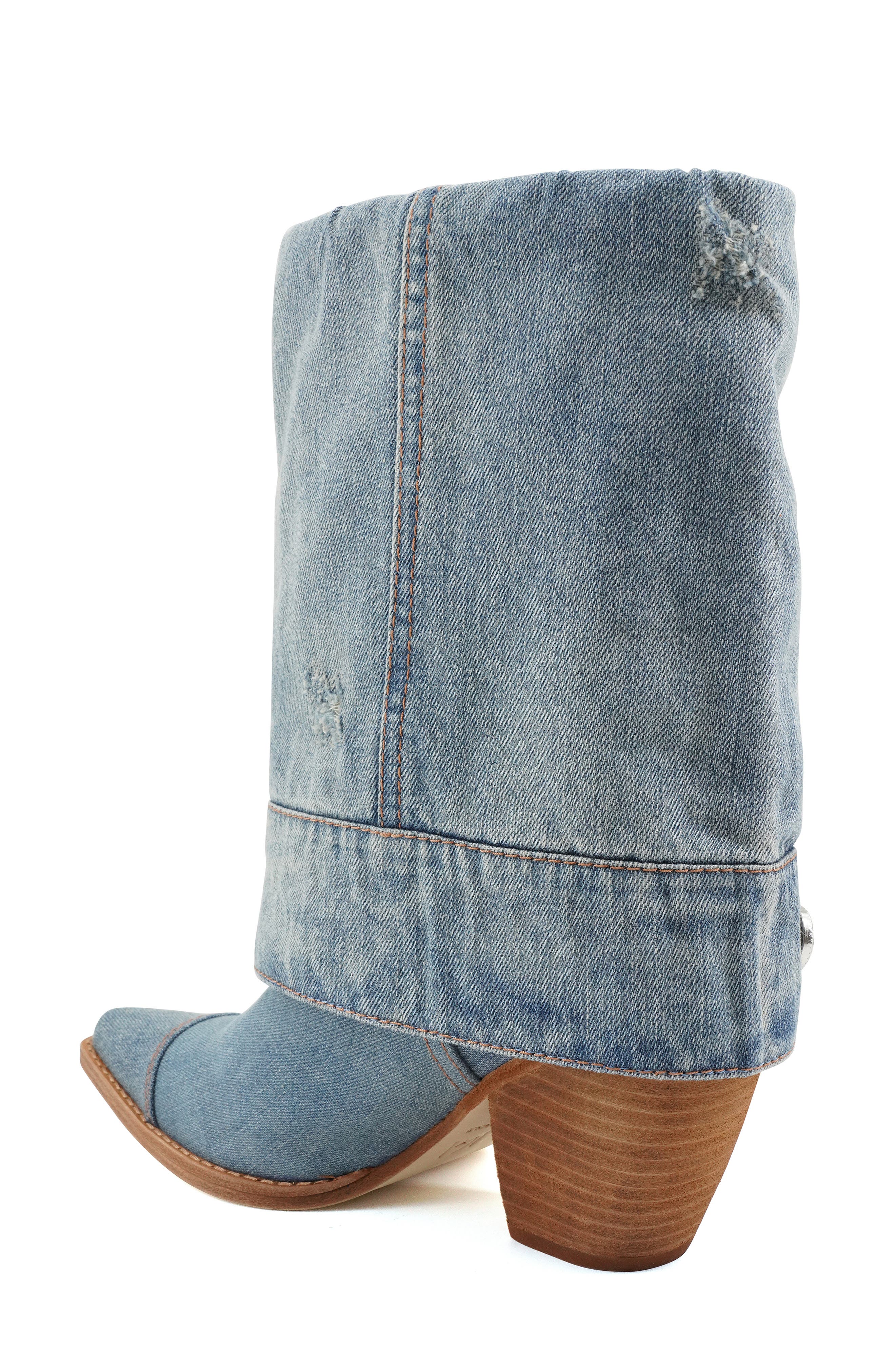 Fabiola Bootie, Alternate, color, BLUE DENIM