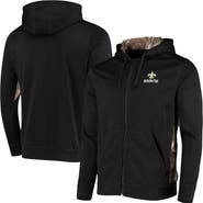 DUNBROOKE Men's Dunbrooke Black/Realtree Camo New Orleans Saints Decoy Tech Fleece Full-Zip Hoodie